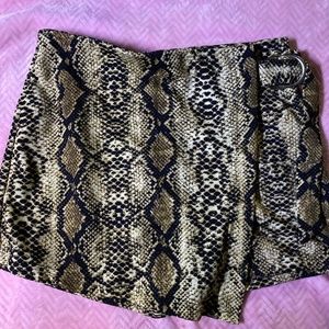 snakeskin skort